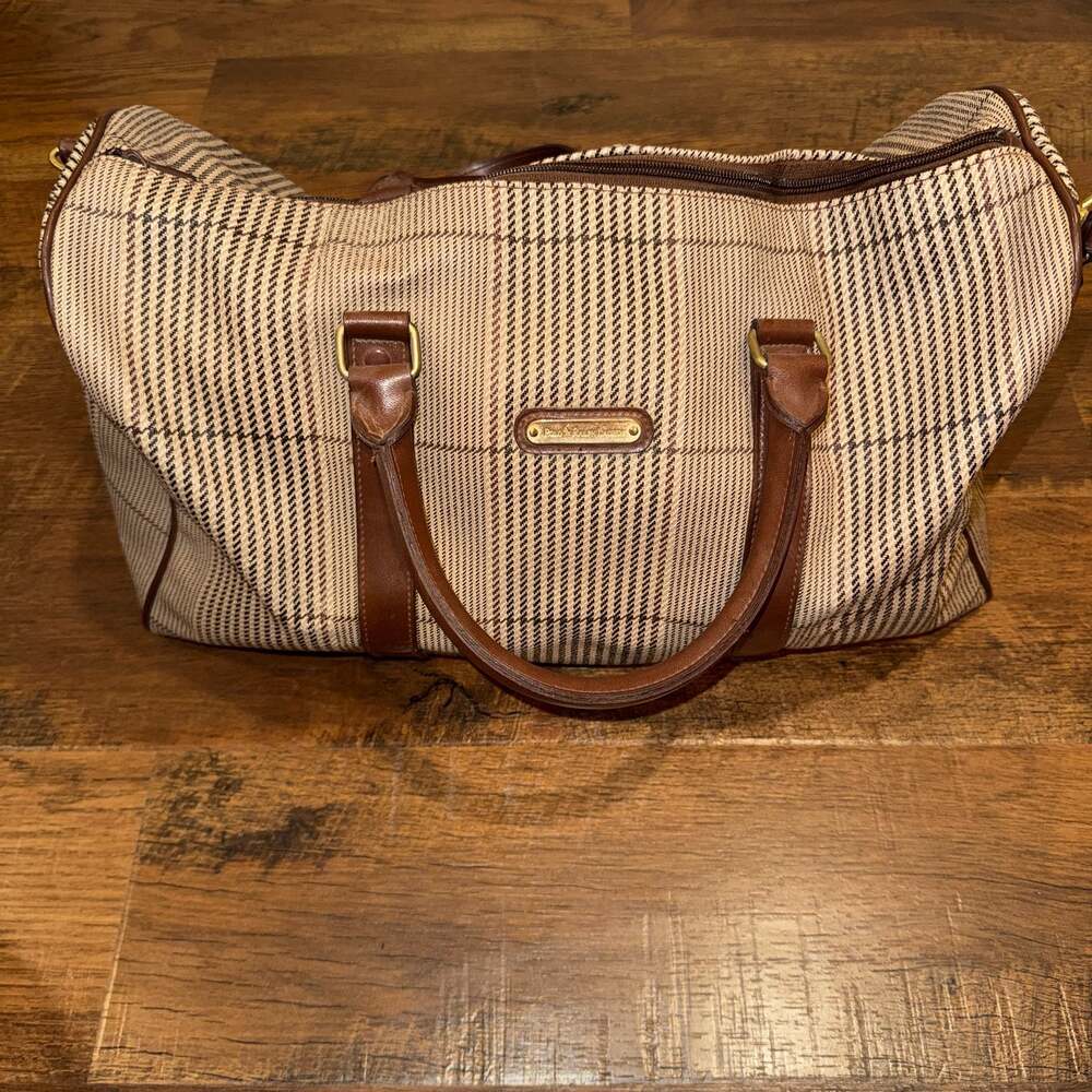 Polo Ralph Lauren Houndstooth Duffel 50 Bag Vintage